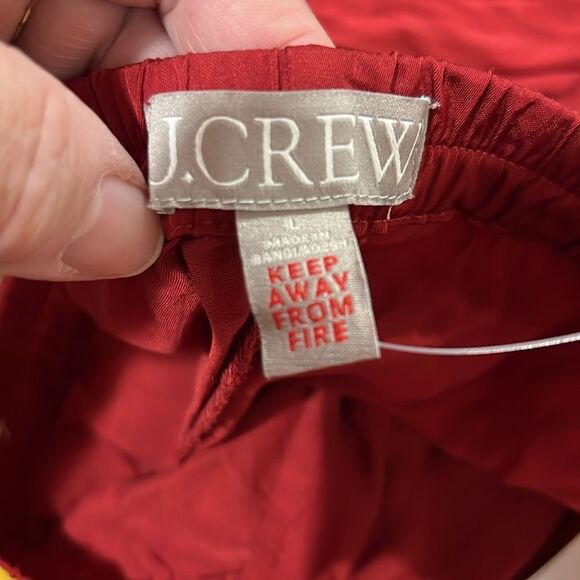 J. Crew CF512 Red Soft Shine Pajama Pant For Women NWT size large - Picture 7 of 9